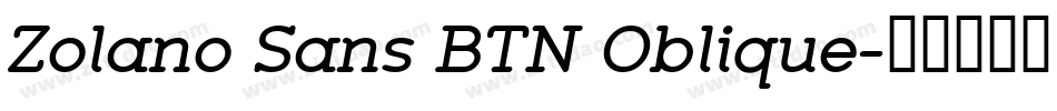 Zolano Sans BTN Oblique字体转换